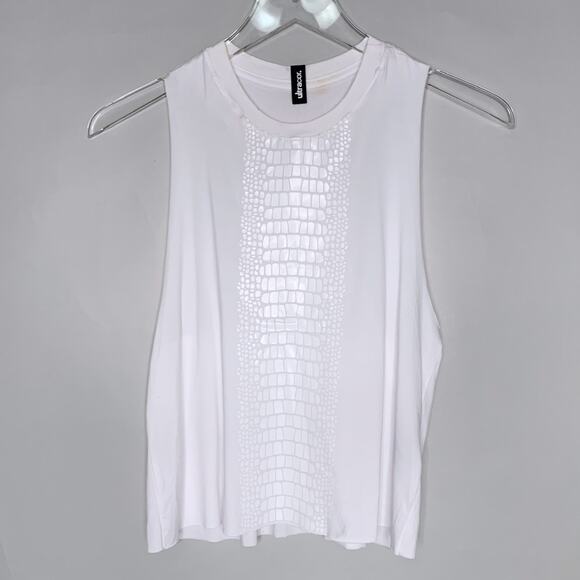 Ultracor XS Womens White Boa Muscle Tank Top Pull Over Gym Active - Picture 1 of 9